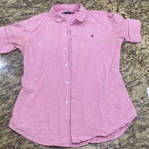 Ralph Lauren women’s short sleeve button up shirt, size 10